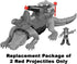Imaginext Crocodile Playset Replacement Parts - Walking Croc and Pirate Figure with 2 Red Projectiles