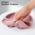 Silicone Baby Feeding Set, 2 Pack Divided Toddler Plates with Suction and Spoons, BPA Free Baby Led Weaning Supplies