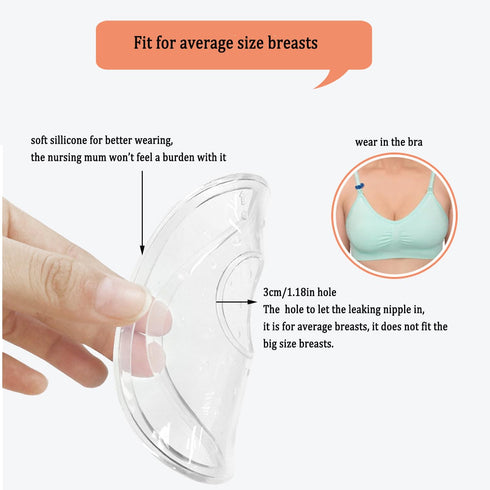 Breast Shells Milk Collector, with a Storage Organizer Box for Breastfeeding Nursing Mum, Collect Leaking
