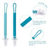 Girls,Pack 4 One Piece Design Silicone Pacifier Clip Holder for Baby Boys and of Flexible Paci Leash,Binky