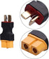 2 Pairs XT60 Plug Male Female Connector to T Plug Male Female Connector Conversion Adapter