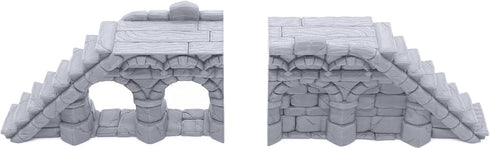 EnderToys Ruined Town Modular Walls II for DND Terrain, 28mm Miniature Wargaming Scenery