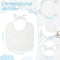 Cotton Baby Bibs in Solid White | Ideal for Feeding & Baby Shower Games