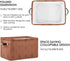Closet 1 Pack Western Bull Boho Rectangle Storage Basket Collapsible Storage Bin for Nursery Books Waterproof Baskets