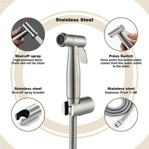RWYRBNSL Women's Wash Faucet Sprayer Full Pressure and Leakproof HandheldToilet Sprayer Kit | Hand Held Cloth Diaper