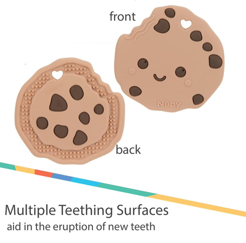Nuby All Silicone Teether - Chocolate Chip Cookie for 3+ Months