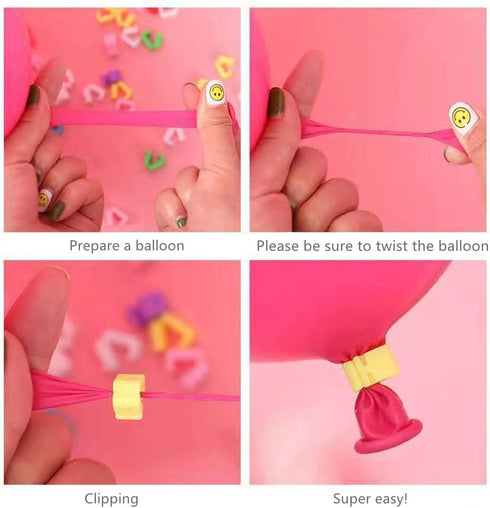 Balloon Clips, 100PCS Tying Tool for Faster Knotting
