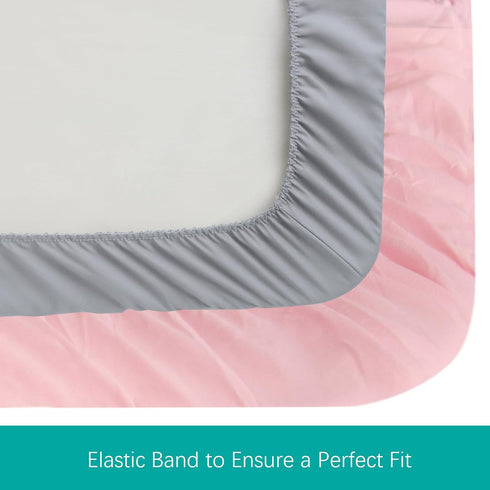 Crib Sheets Fitted, 2 Pack Standard Crib Mattress Sheets for Baby Boys & Girls