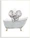 Stupell Industries Baby Elephant Bubble Claw Bathtub Safari Animal Bathroom