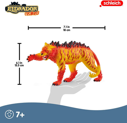 Schleich Eldrador Creatures Lava Monster Toys, Lava Tiger Action Figure for Kids, Ages 7+