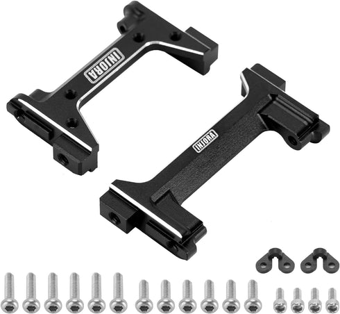 INJORA CNC Aluminum Front and Rear Bumper Mount for 1/18 RC Crawler TRX4M Defender and Bronco Upgrade