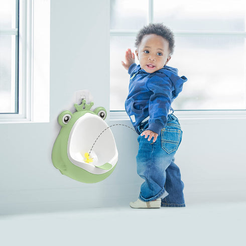 FIABC Potty Training Urinal Boy Urinal Kids Toddler Pee Trainer Bathroom Funny Baby Training PottiesGreen