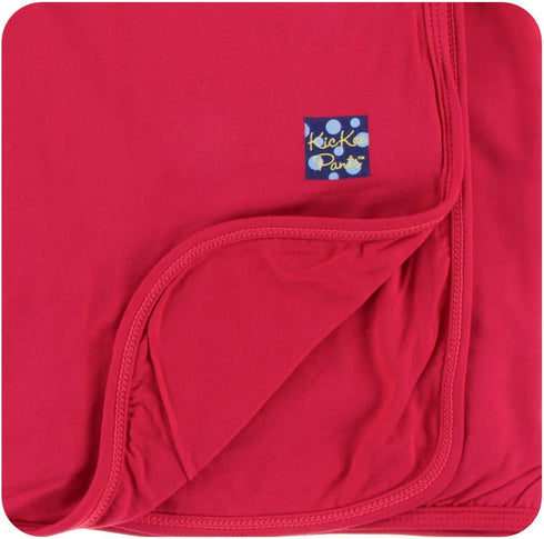 KicKee Pants Little Boys Custom Solid Toddler Blanket - Flag Red, One