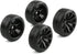 4pcs 1/10 RC Drift Wheels 12mm Hex Drift Wheels and Tires for HSP Redcat HPI Tamiya 3RACING Kyosho Traxxas Wltoys MST Exceed RC Drift Car, with 8pcs Flange Lock Nuts and Wrench