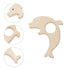 Penta Angel 10Pcs Wood Teething Rings, Natural Wood Toys for Infants, Turtles, Swallows, Dolphins, and More