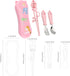Toddler Stainless Steel Utensils Set - Kids Silverware with Spoons, Forks, Chopsticks, Portable Case