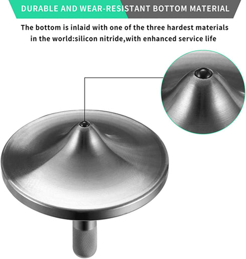 Stainless Steel Spinning Top, Premium Metal Desk EDC Fidget Toy, Perfect Balance, Spins Over 6 Minutes, Great Value