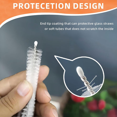 WDPOER Set 5, Cleaning Brushes for Reusable Drinking Straws, of Long Wire Handle, Bottle and Straw Cleaner for Stanley