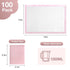 Buyockss Pack 100 13 x18 Disposable Changing Pad Liners of Baby Incontinence Changing Pads Diaper UnderPads Ultra Soft