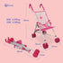 Foldable Heart Design Doll Stroller - Anivia Baby Doll Collection for Girls