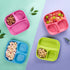 GET FRESH Bamboo Kids Divided Plates Set, 2-Pack, 3 Compartment Bamboo Dinnerware for Kids Meals