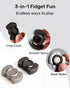3 1 in Metal Fidget Toys for Adults - Fidget Slider Spinner Clicker Haptic with Smooth Stable Spin, Small Desk Spinner
