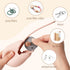 Set 3-Ivory, Andy Bear Silicone Pacifier Holder Case, Baby Paci Storage Case Silicone, Portable Leakproof One-Piece