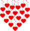 KatchOn Red Hanging Heart Decorations, Pack of 18, No DIY | Romantic Foil Heart Swirls for Special Night
