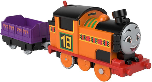 Thomas & Friends Motorized Toy Train Nia, Battery-Powered Engine with Cargo for Preschool Kids Ages 3+
