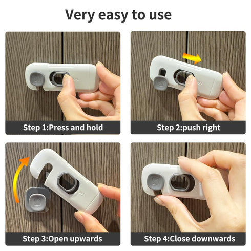 Ruzofo 5Pack 5 Count (Pack 1)) Child Proof Refrigerator Lock, Fridge Locks for Kids,with Adhesive,Child Safety Locks