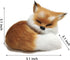 GUDVES Squatting Brown Fox Toy Model, Simulation Fox Home Decoration with Static Action Figures