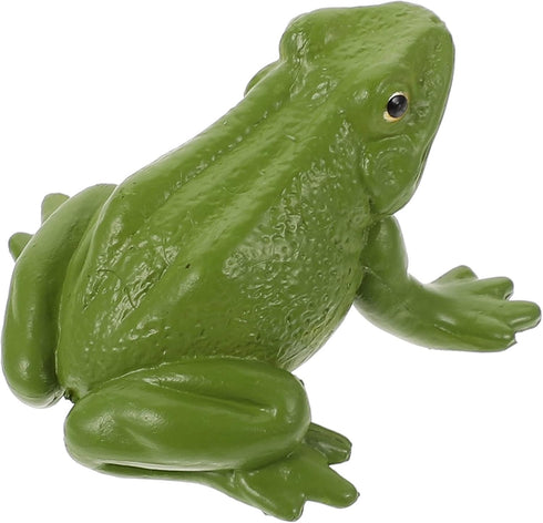 NUOBESTY Miniature Frog Figurine, Plastic Frog Statue Models Toy Figures, Cake Topper Fairy Garden Ornament for Bonsai