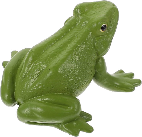 NUOBESTY Miniature Frog Figurine, Plastic Frog Statue Models Toy Figures, Cake Topper Fairy Garden Ornament for Bonsai