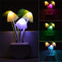 2 Pack Sensor LED Night Lights - Color Changing Plug-in Mushroom Dream Bed Lamp for Kids and Adults