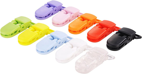 50x 10 LIHAO Pacifier Clips Holders for Teething Toys Baby Blankets - Colors