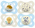 MAM 4-Pack, 0-6M, 0-6 (2 Count) Original + Night Boy & Original Matte Baby Pacifier, Nipple Shape Helps Promote Healthy