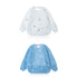 Little Dimsum Mess-Proof Baby Bibs - Long Sleeve Waterproof Feeding Art Smock, Pack of 2 Colors