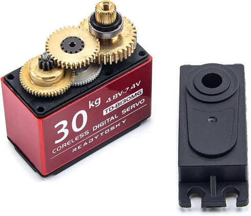 Readytosky Digital 30KG Servo - 360 Degree High Torque Metal Gear Servo Motor with 25T Servo Horn for RC Car Robot