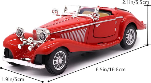 1:28 Scale Pullback Diecast Metal Antique Classic Model Cars Collectible Toy Gifts (Red,Length 6.5in/16.8cm) by PUXU