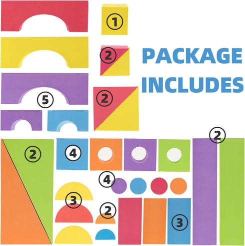 Set, 30) Large Building Foam Blocks for Toddlers, EVA Stacking Foam Building Blocks Toy Non-Toxic, Washable, Early