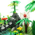 ZHX 2pcs Baseplates(10x10 inches Rainforest Jungle Bridge Building Block Toys with Each) Garden Bricks Accessories Bush