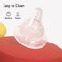 100% (3m+, 4 Counts) YOHKOH Baby Bottle Nipples for Wide Neck Bottles, Natural Feel Silicone Nipples, BPA-Free M