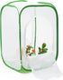 Two Doors Monarch Butterfly Habitat, Insect Mesh Cage, Caterpillar Enclosure Terrarium Pop-up (15.7 x 15.7 x 24)