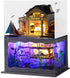 Spilay Miniature Dollhouse Kit with Furniture - DIY Modern Villa Model, Dust Cover and Music Box, 1:24 Scale Creative
