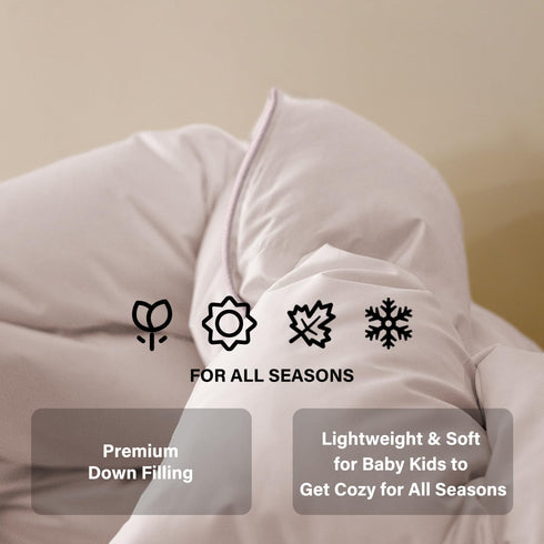 41x48in zzlamb Toddler Comforter Baby Down Blanket, Lightweight & Breathable Small Crib Quilt All Season Duvet Insert