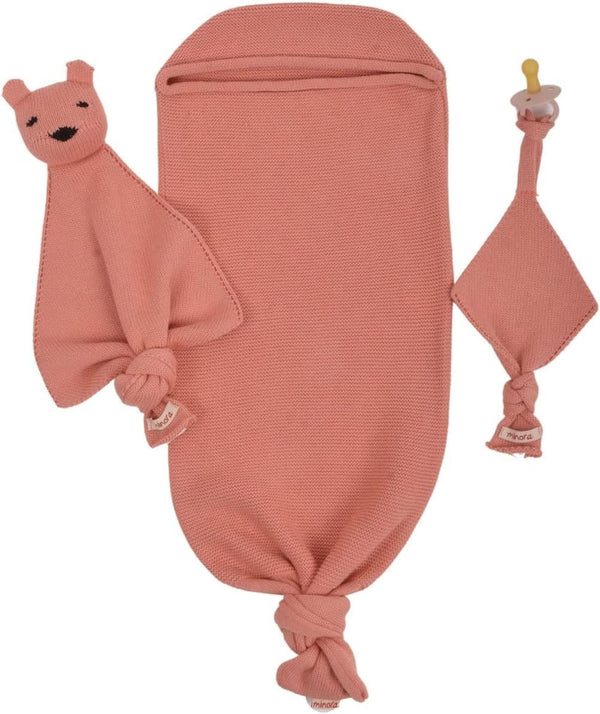 Minora Newborn Essential Baby Swaddle Blanket Set, 1 Piece Set (1 Pacifier Holder,