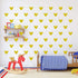 24PCS Mickey Mouse Head Wall Sticker, Cute Cartoon Wall Decal for Baby Nursery, Easy Removable Wall Art (Yellow, Vinyl)
