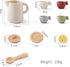 Set Enchanting Wooden Tea Party - Silicone Teapot, Cups & Carrying Scoop - Perfect for Little Girls' Tea Party