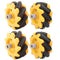 Mecanum Wheel 48mm Omni Directional Electric Motors Parts for Smart Robot Car Accessories DIY Components, 2 Pairs.