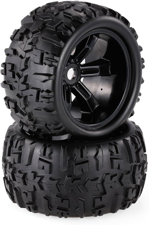 Goolsky 2pcs 3.6 Inch Monster Truck Wheel Rim and Tire for 1/8 Traxxas HSP HPI E-MAXX Savage Flux RC Car